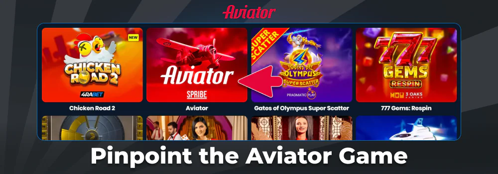 Find the Aviator game
